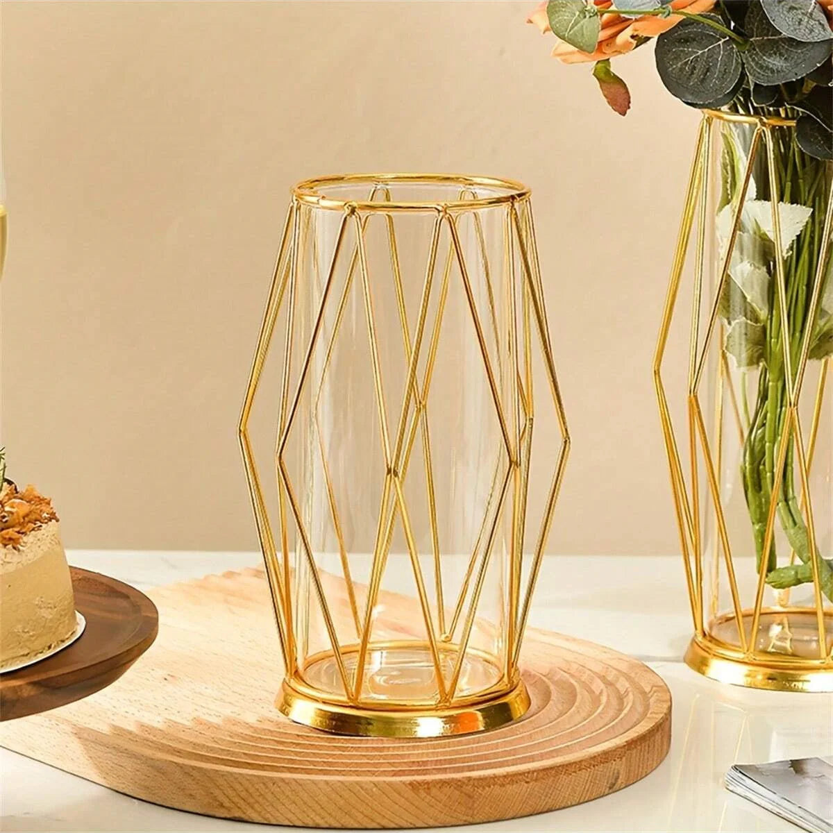 Centre de Table Mariage Vase Géométrique Stylé