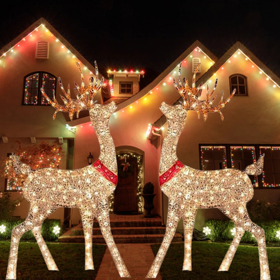 Cerf Mignon Lumineux Noël