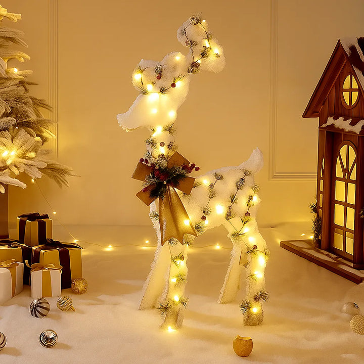Cerf Noël Artistique Lumineux