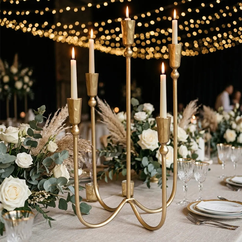Chandelier Mariage Vintage à 5 Têtes Romantique Design