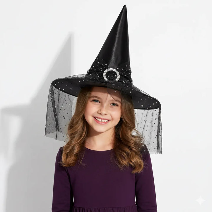 Chapeau de Sorcière à Voile Noir