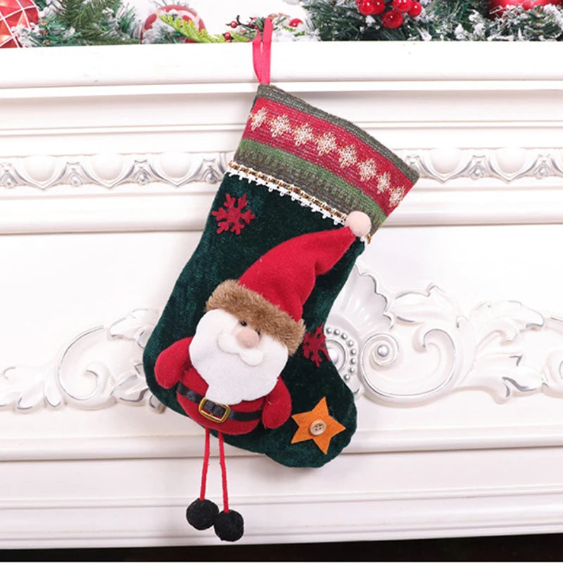 Chaussette Père Noël Verte