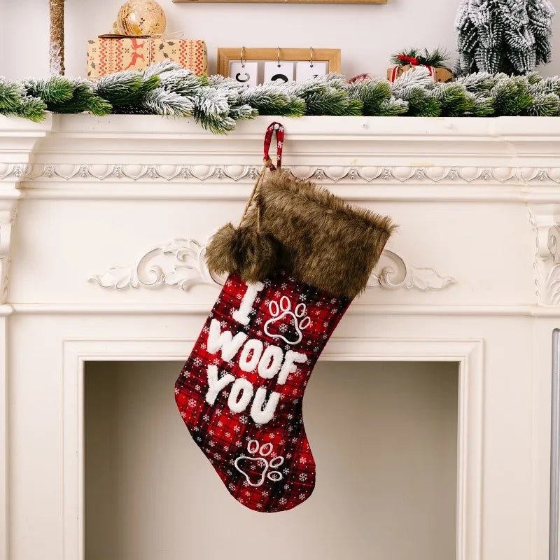 Chaussette de Noël en Fourrure Originale