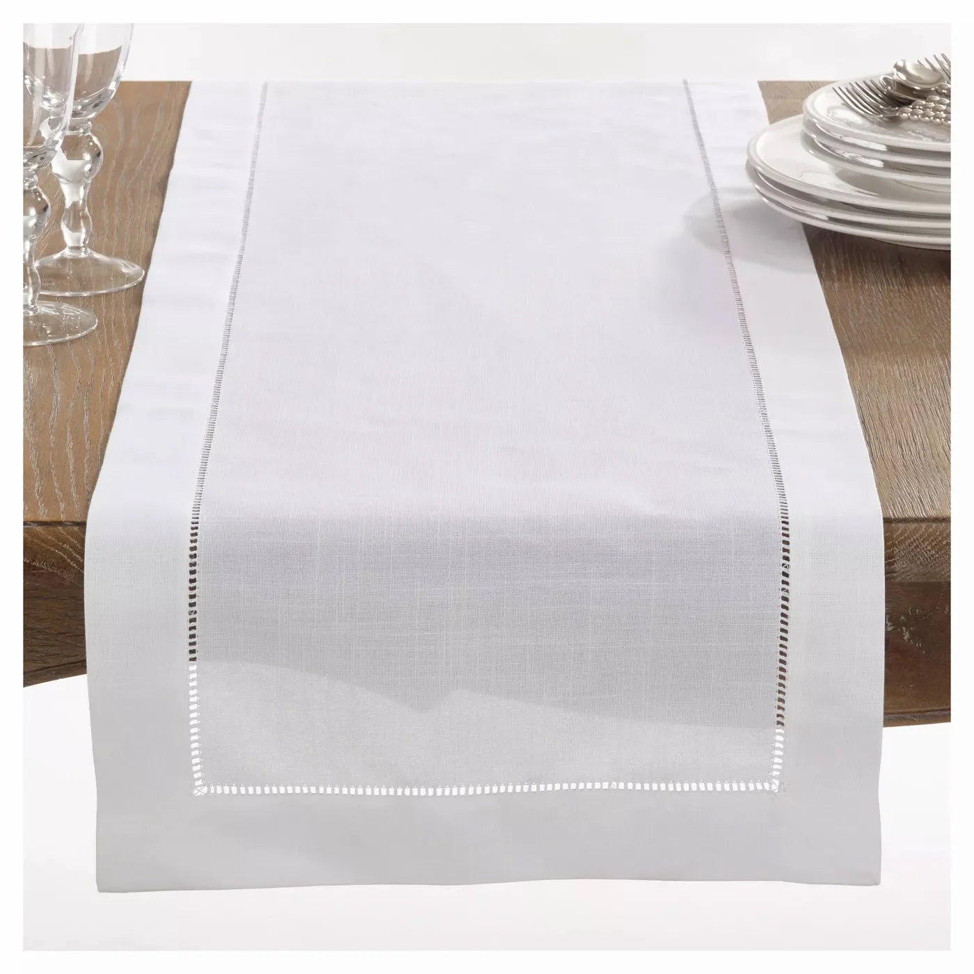 Chemin de Table Blanc Classique Epuré