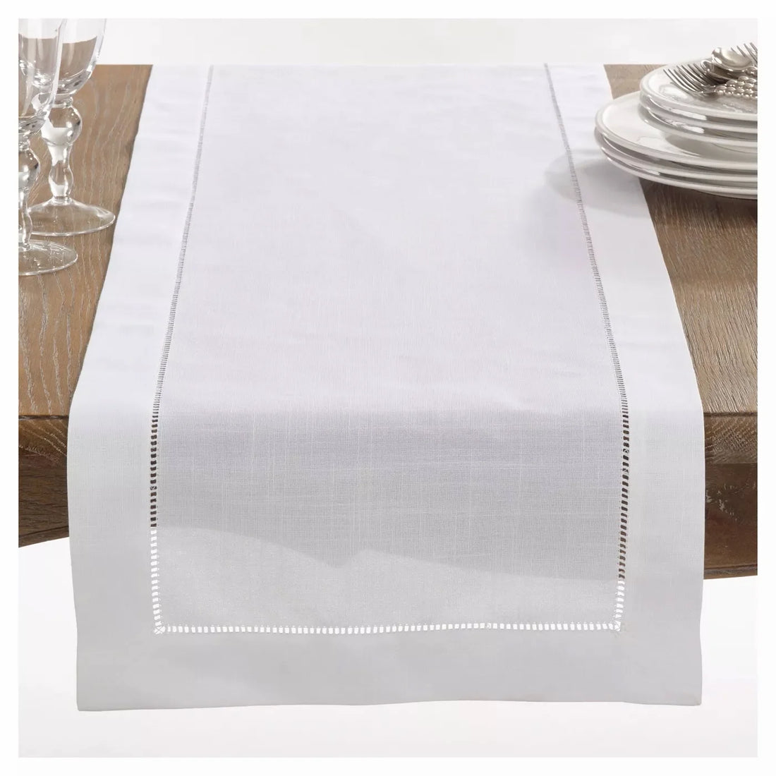 Chemin de Table Blanc Classique Epuré