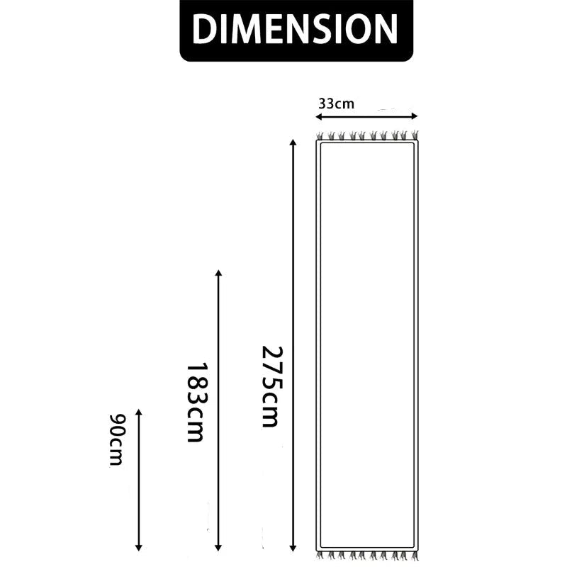 Chemin de Table Carreaux Rouge Dimensions
