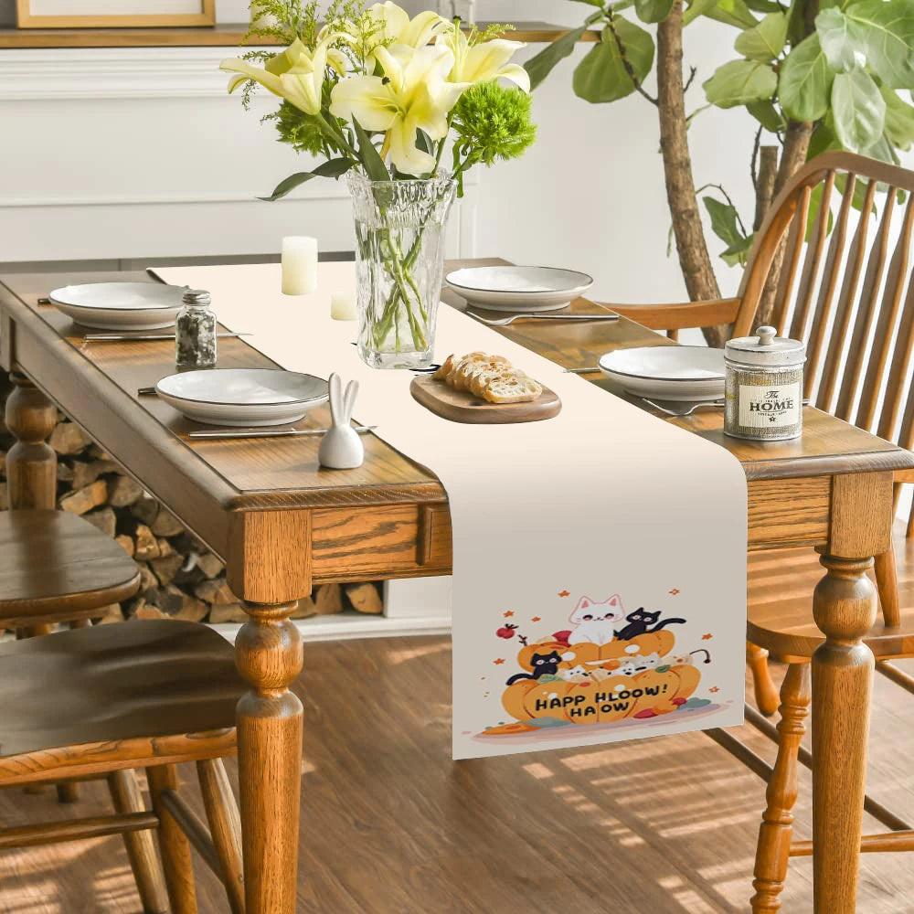 Chemin de Table Halloween Cartoon Doux