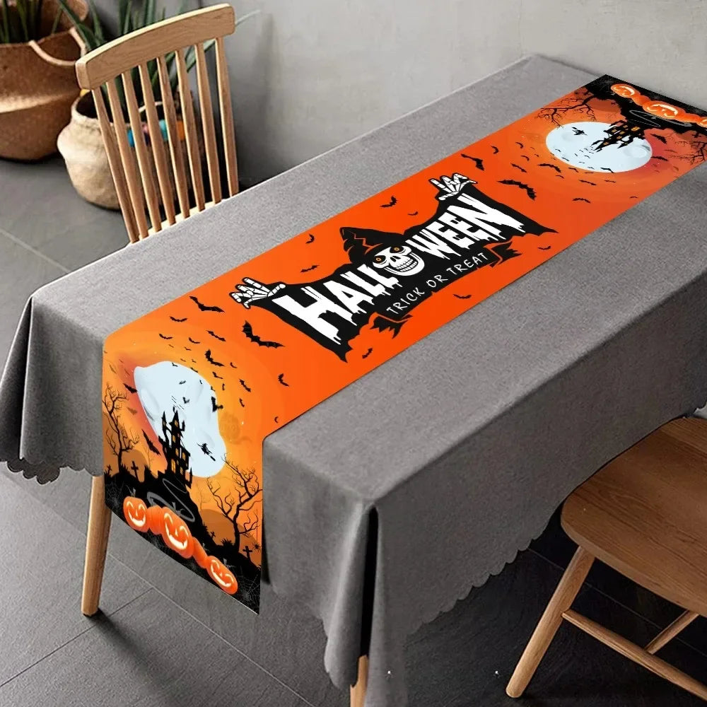 Chemin de Table Halloween Orange Design Chic