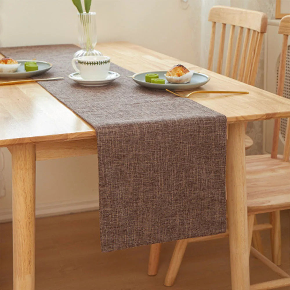 Chemin de Table Minimaliste en Lin Sophistiqué