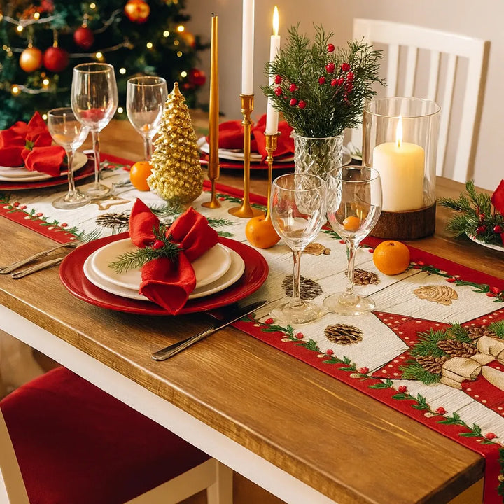 Chemin de Table Noël Etoile Elégant