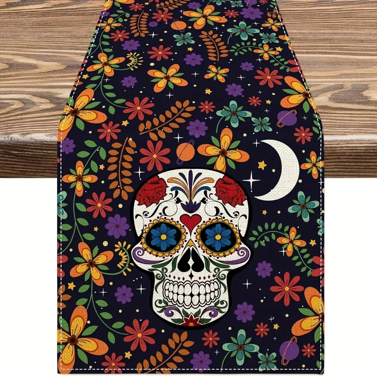 Chemin de Table Squelette Fleuri Chic