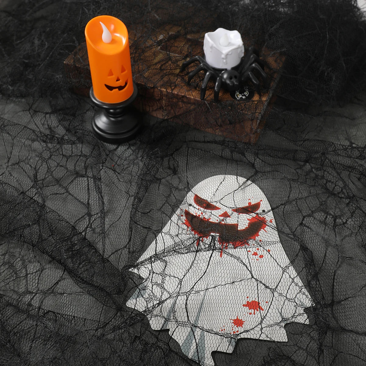 Chemin de Table en Dentelle Noire vintage