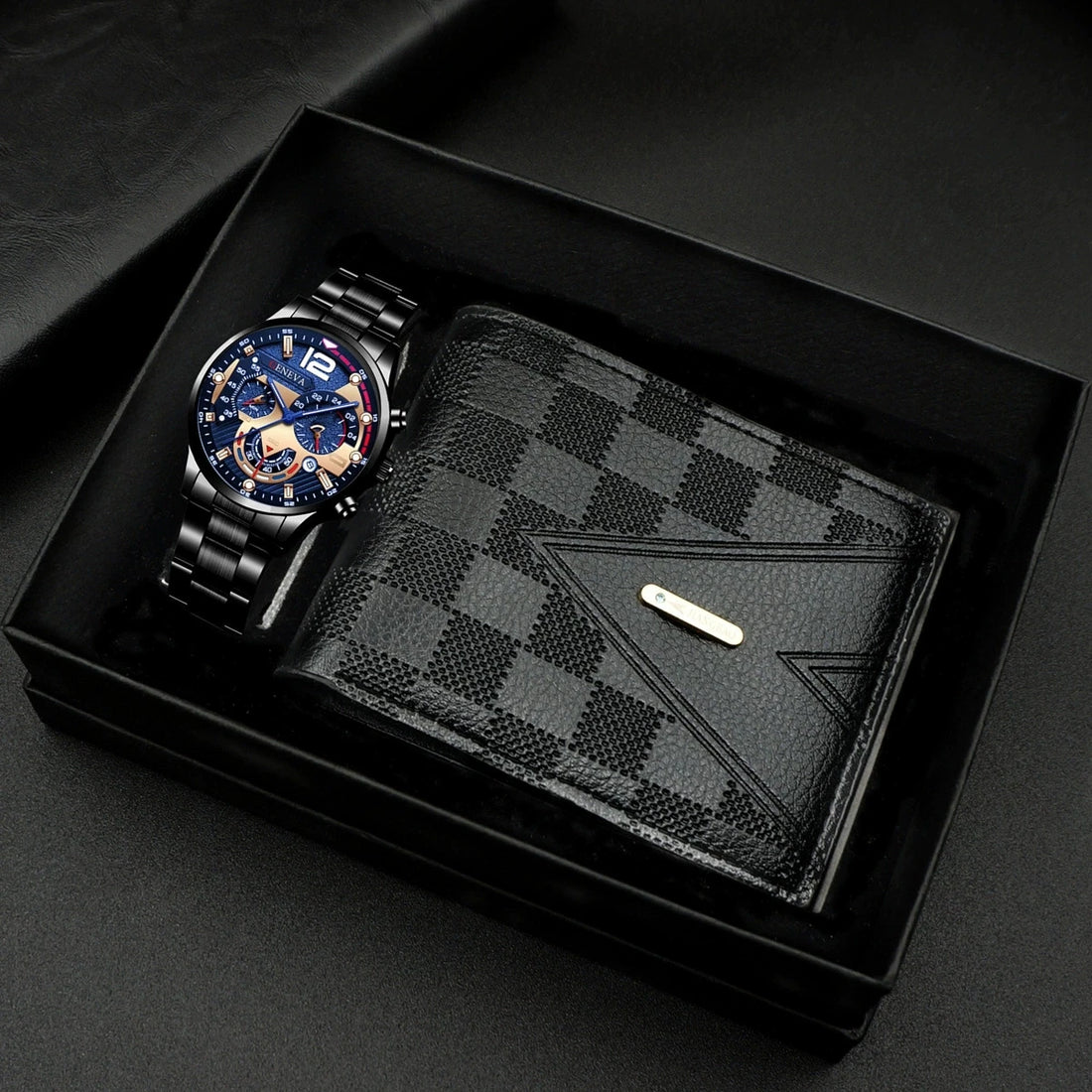 Coffret Cadeau 2 Pièces Saint-Valentin  Noir Bleu