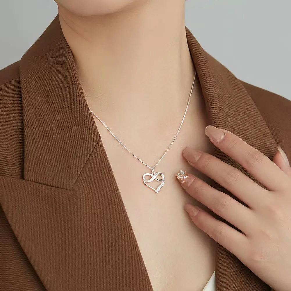 Collier Cœur Infini en Argent Original