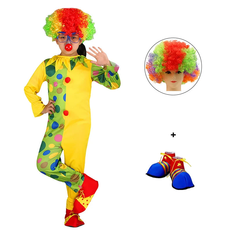 Combinaison Clown Jaune et Vert Confortable 