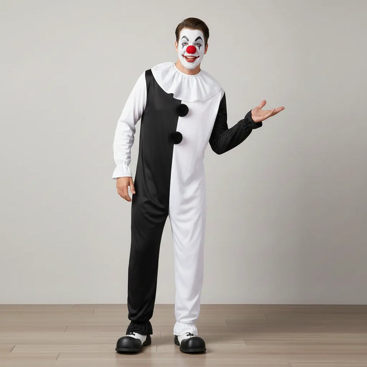 Combinaison Clown Noire Et Blanche