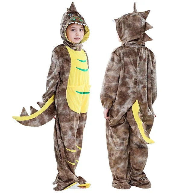 Combinaison Dinosaure Marron Confortable