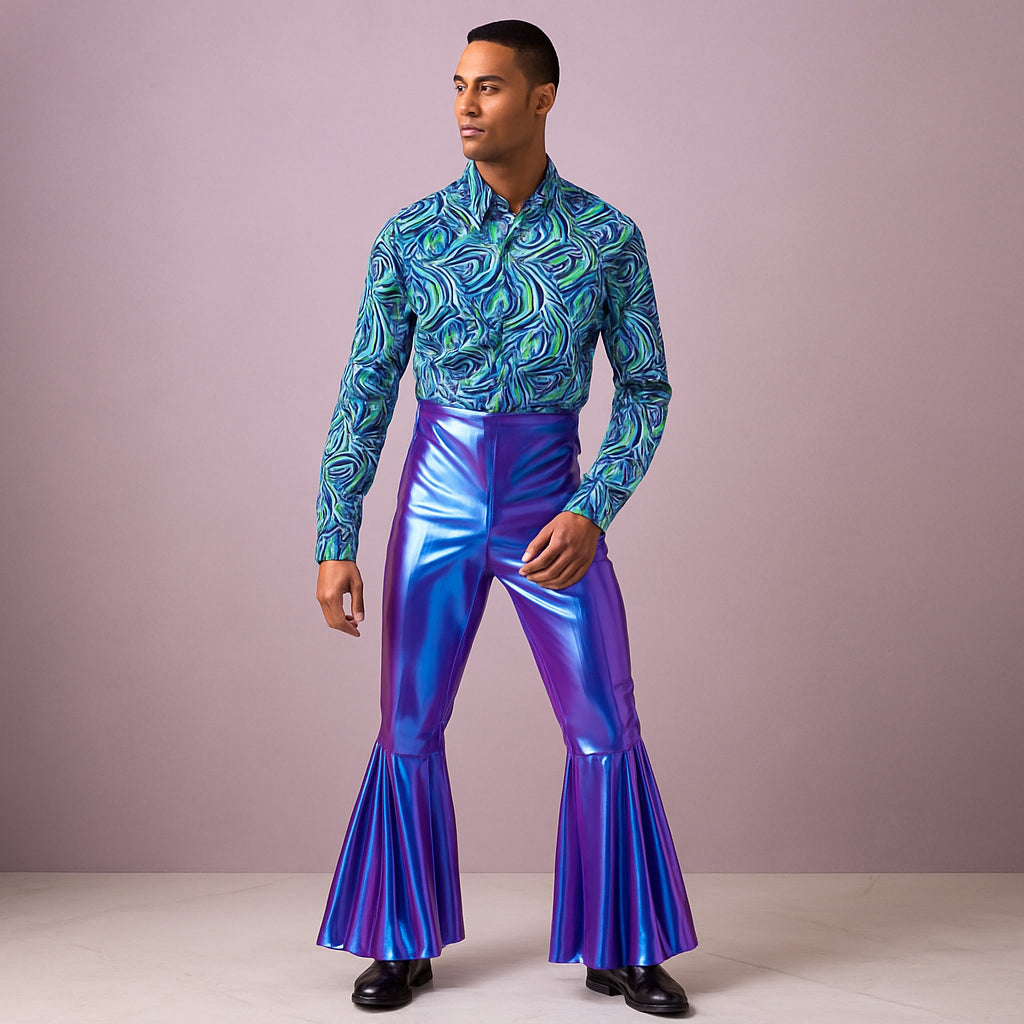 Combinaison Disco Homme Bleue Confortable 