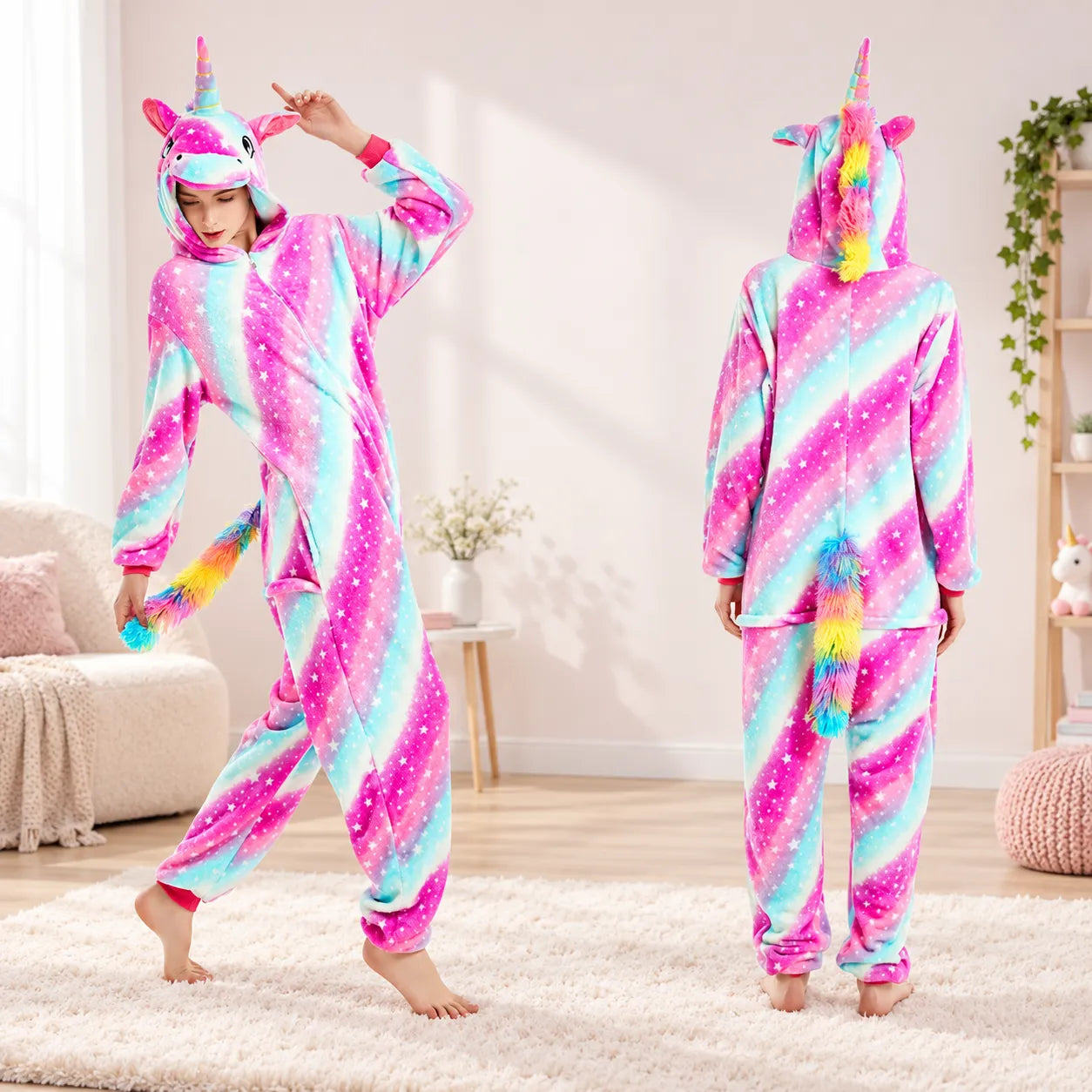 Combinaison Licorne Rose et Bleue Beau