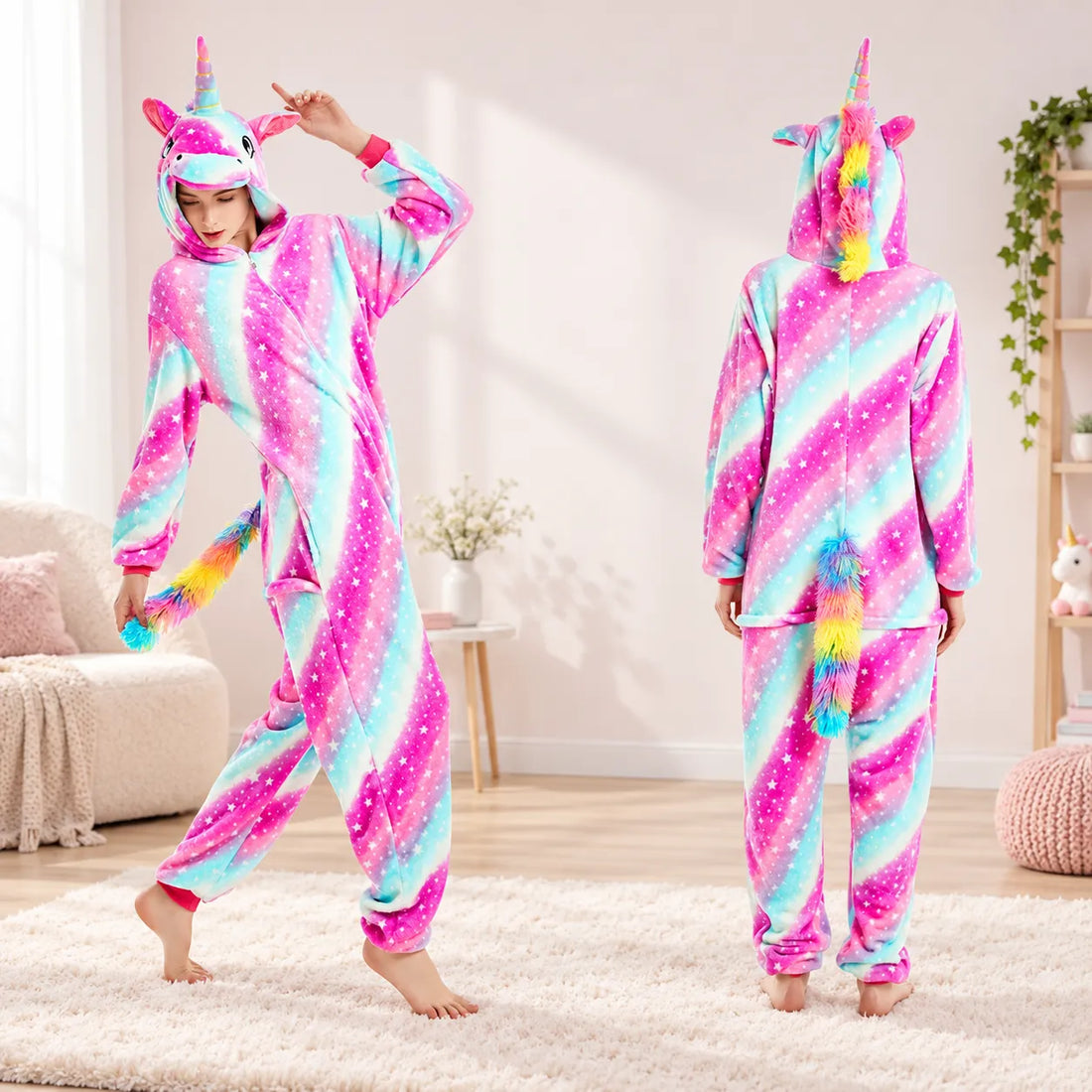 Combinaison Licorne Rose et Bleue Beau