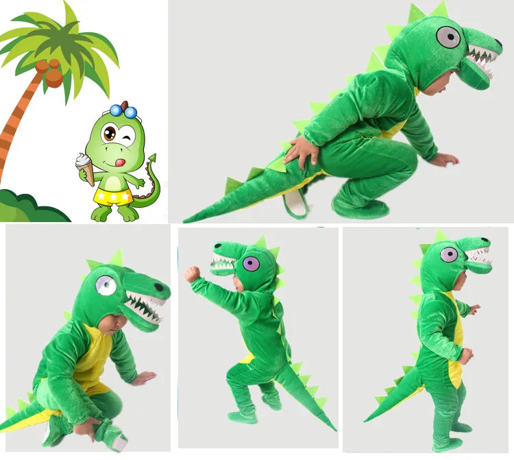 Combinaison Verte Dinosaure Enfant de qualité