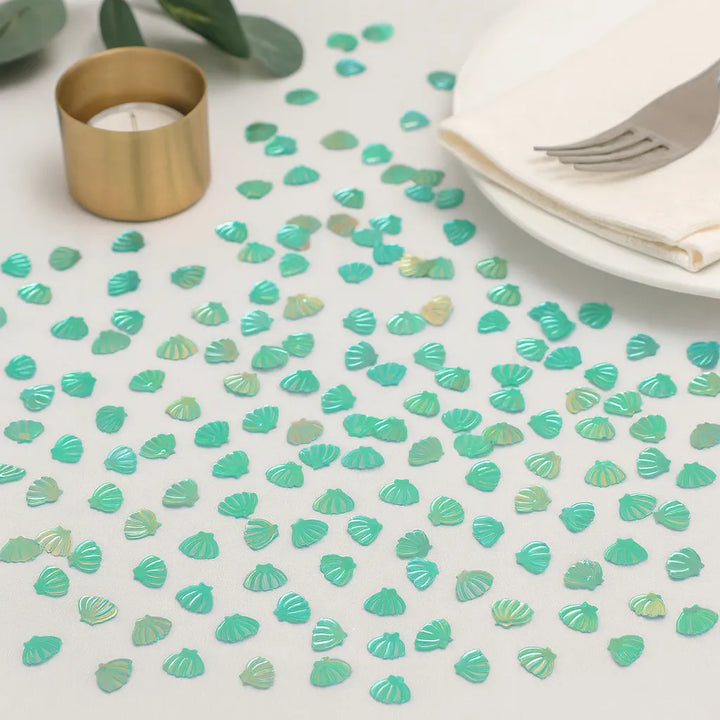 Confettis Anniversaire Coquillages Verts