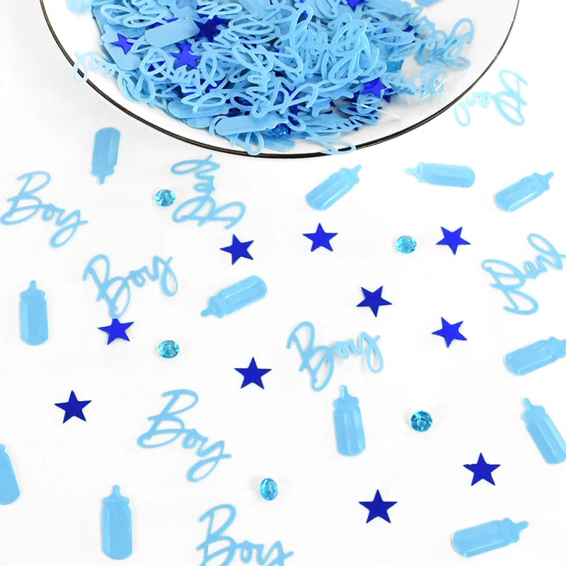 Confettis Baby Shower Bleu Chic