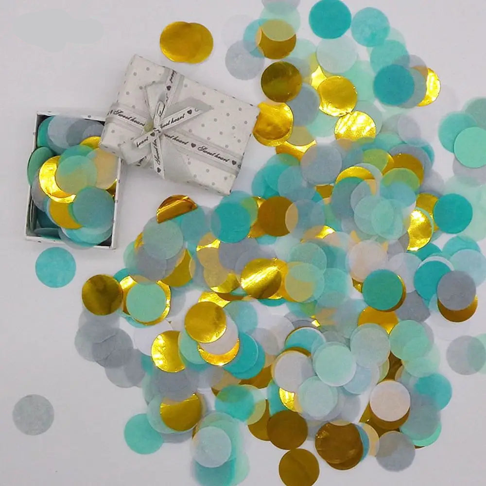Confettis Bleu et Doré Chic