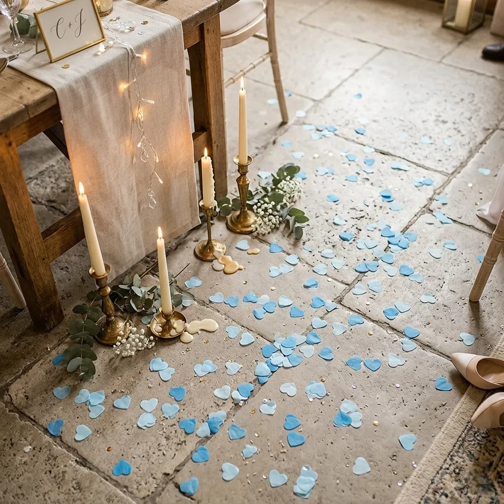 Confettis Cœurs Bleus Durable