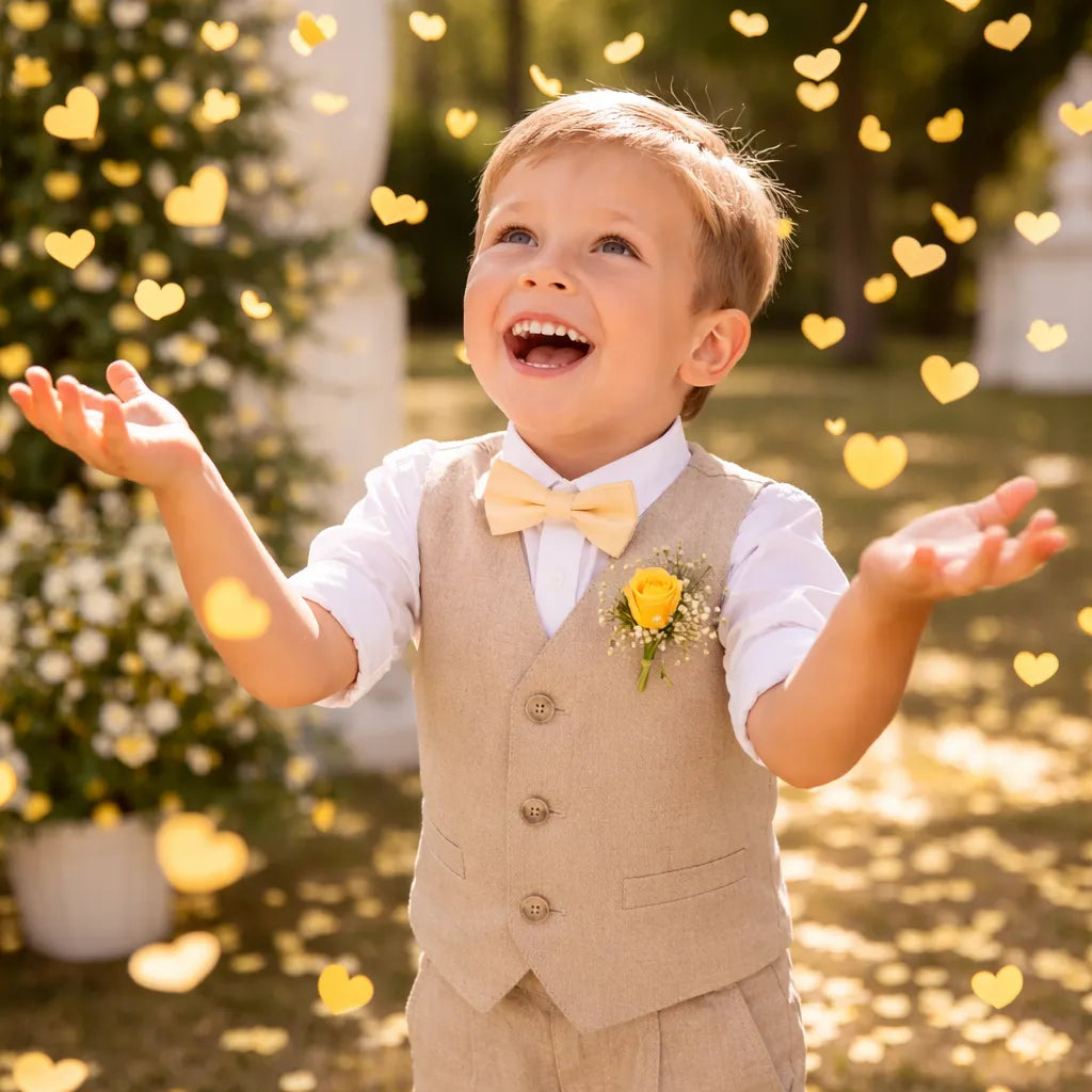 Confettis Cœurs Jaune chaleureux