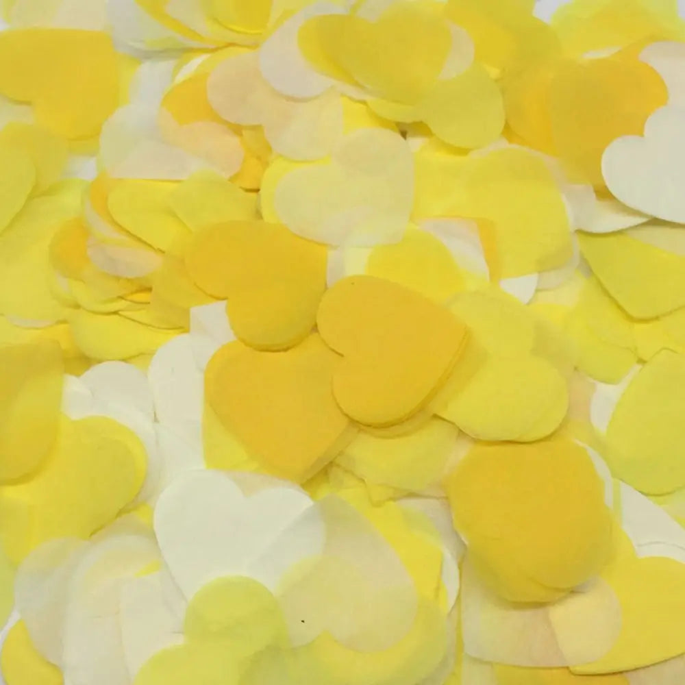 Confettis Cœurs Jaune conviviales