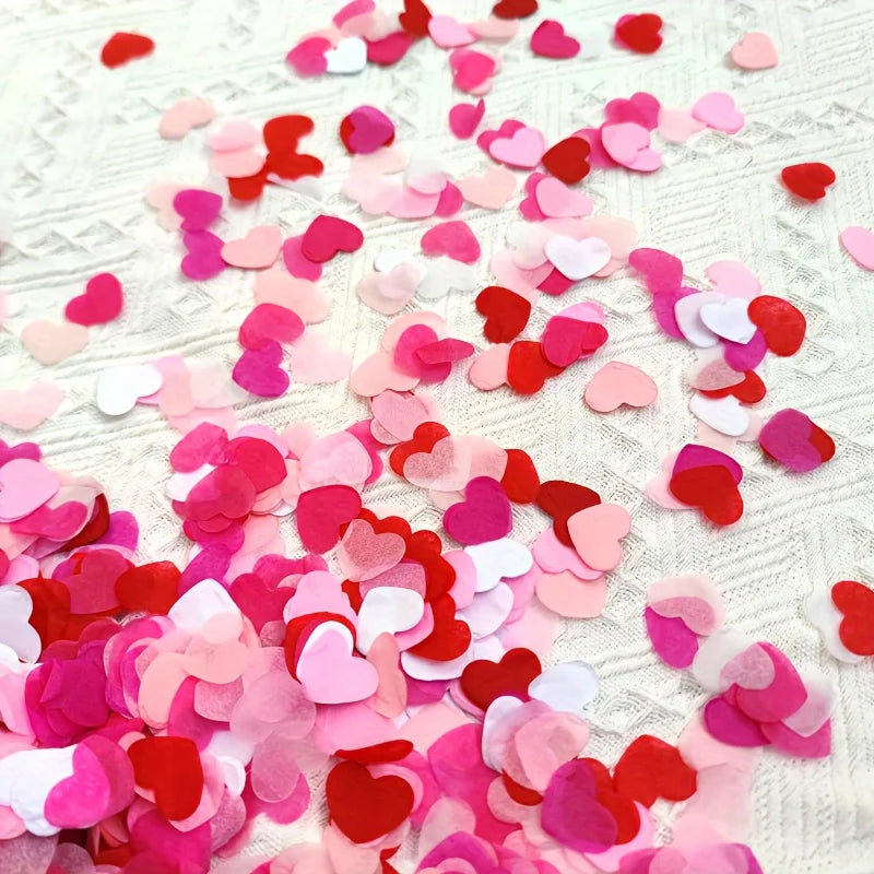 Confettis Cœurs Roses et Rouges