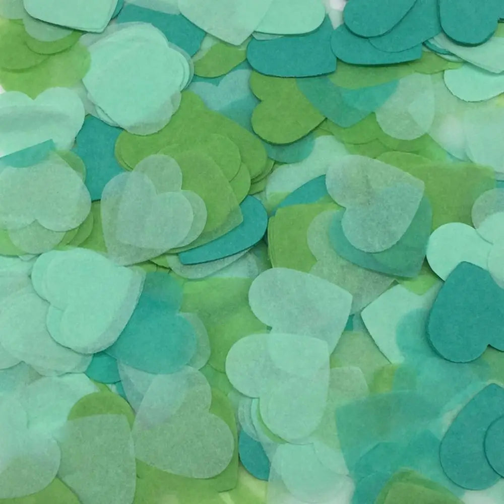 Confettis Cœurs verts élégants
