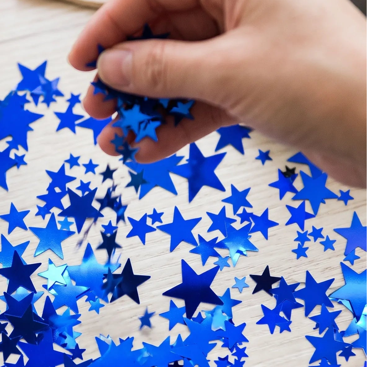 Confettis Etoiles Bleus Décoratifs