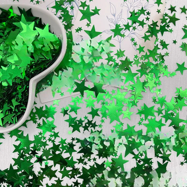 Confettis Etoiles Verts cool