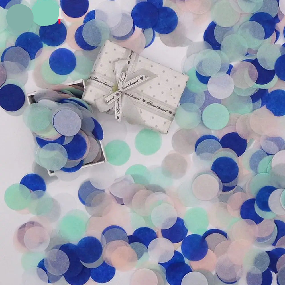 Confettis Festifs Bleus Chic