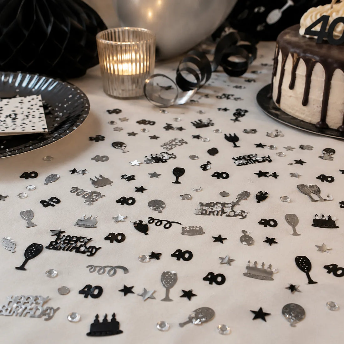 Confettis Happy Birthday 40th