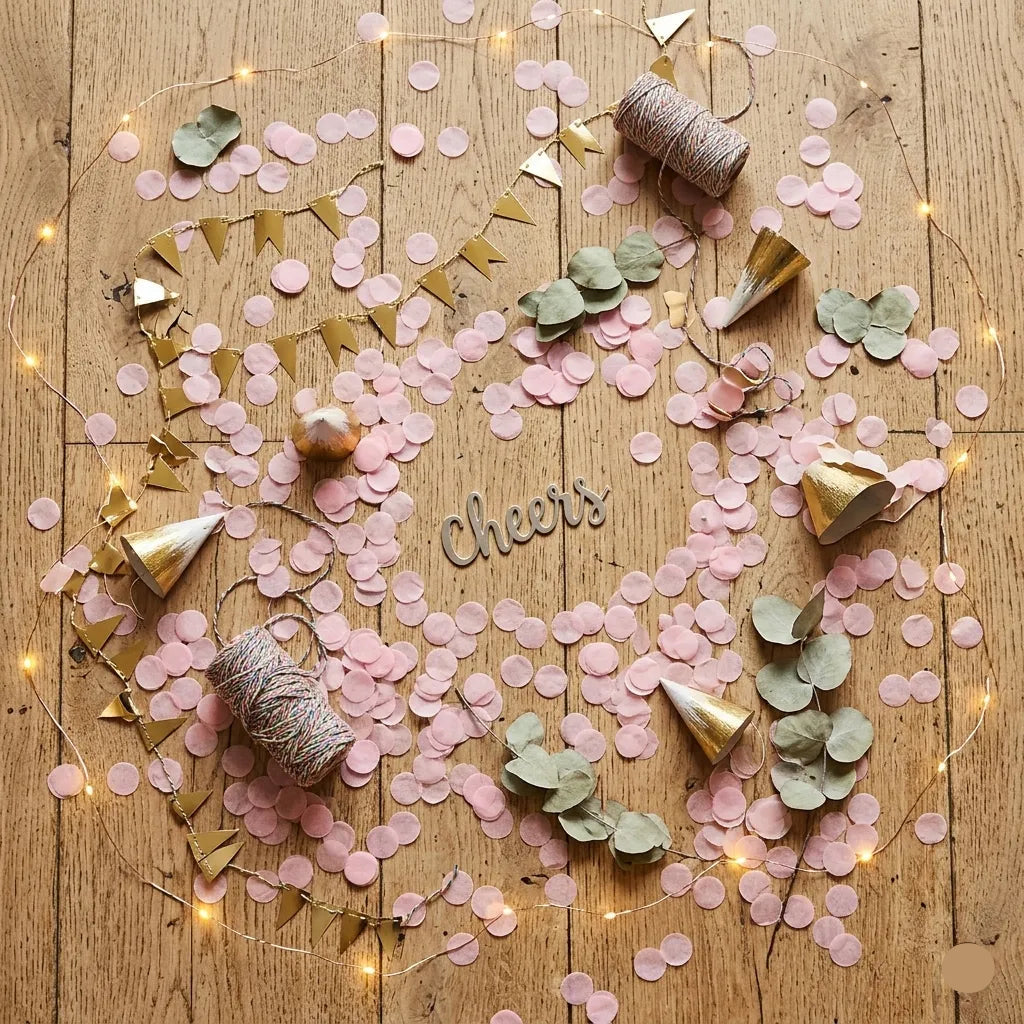 Confettis Pêche en Tissu Unique