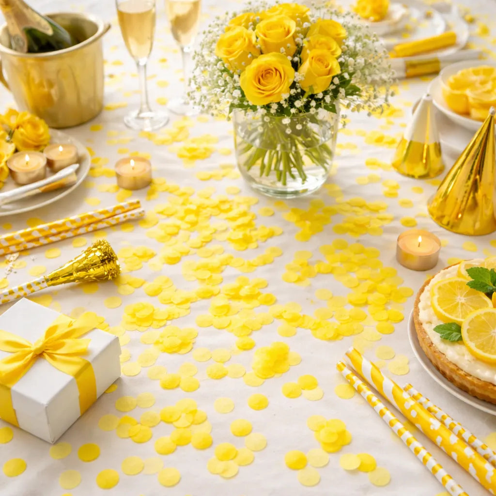 Confettis de Fête Jaunes