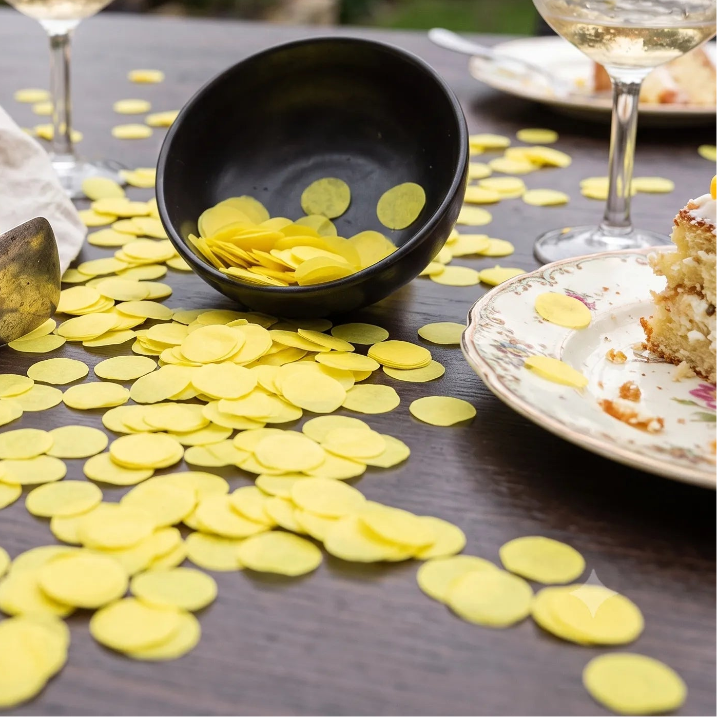 Confettis de Fête Jaunes Eclatants