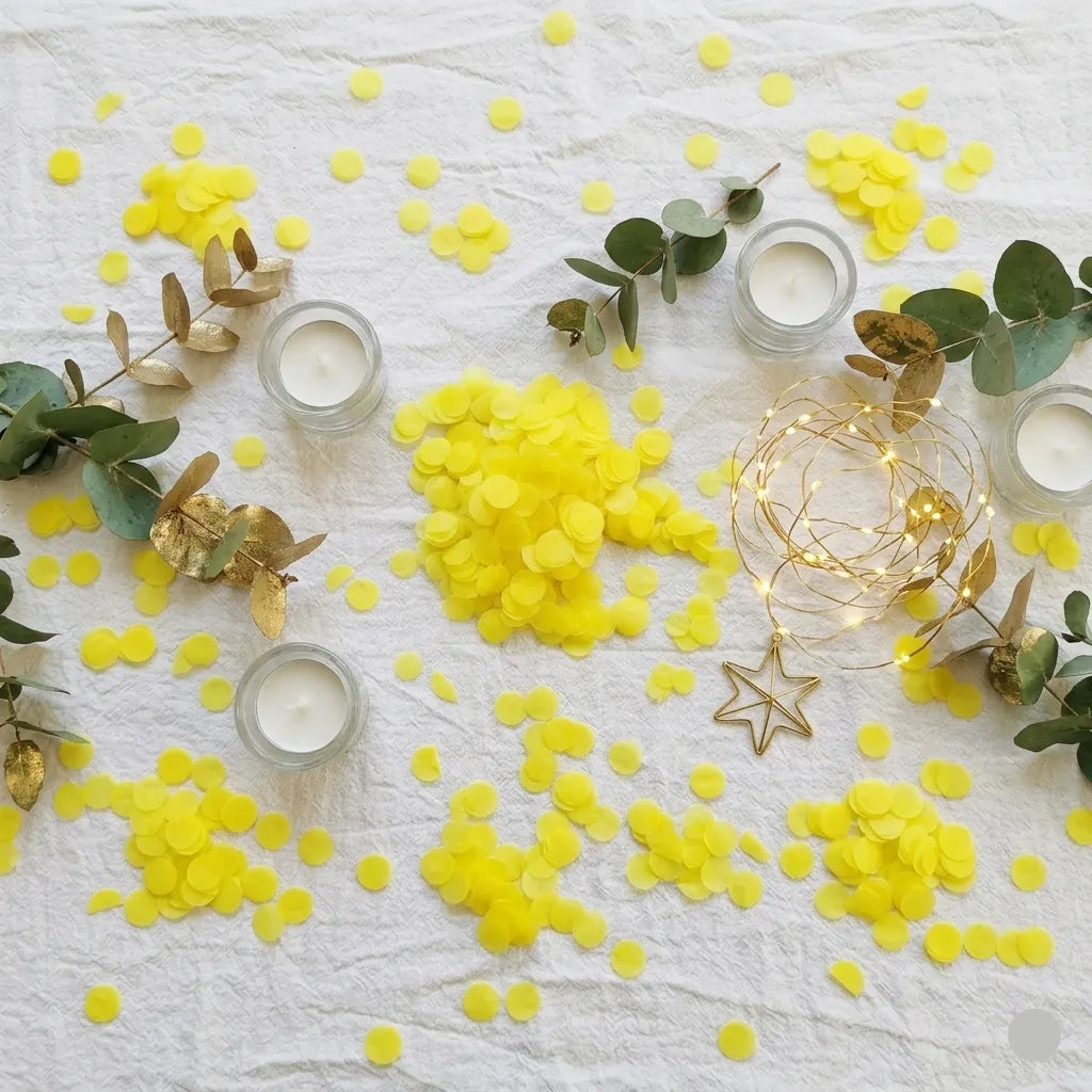 Confettis de Fête Jaunes Unique