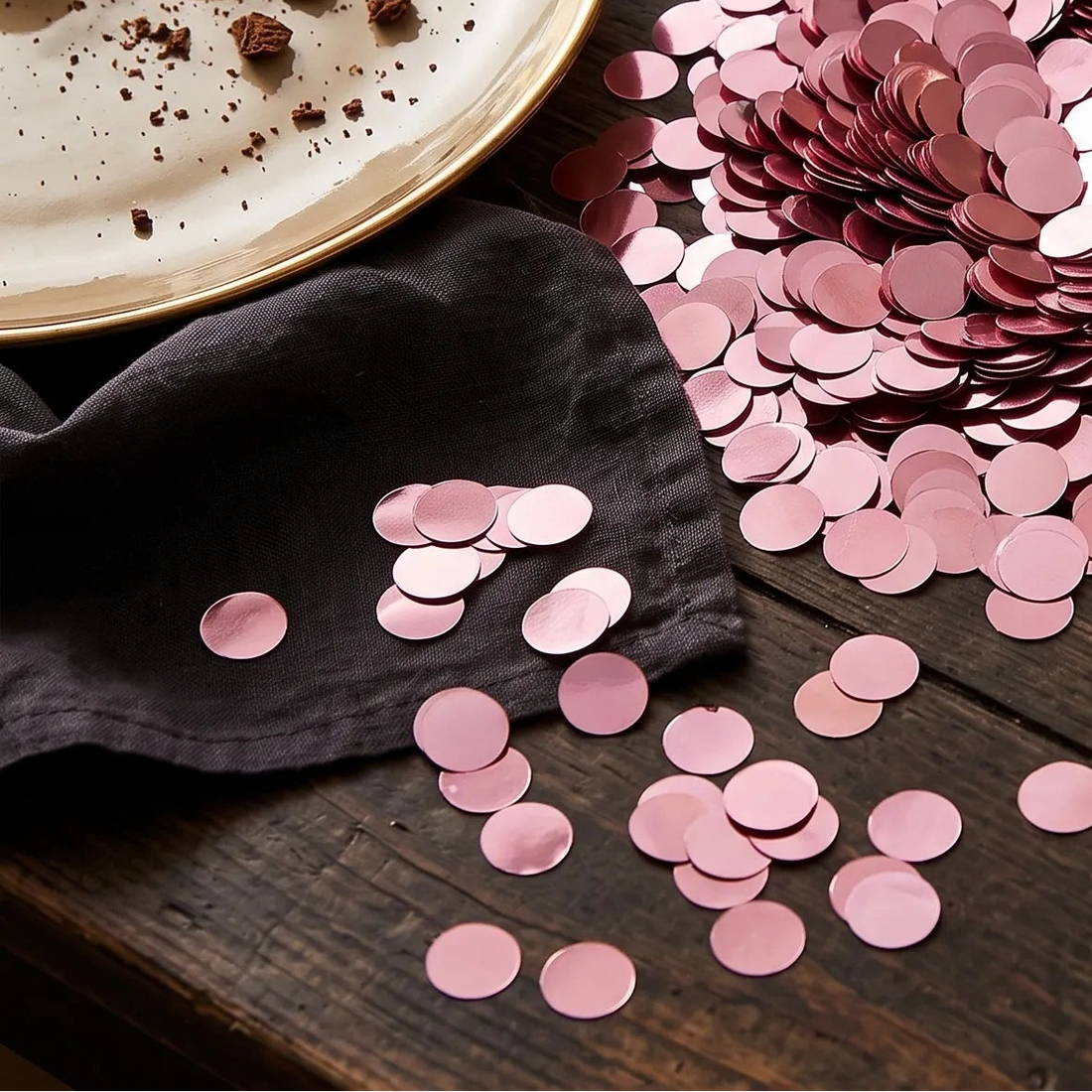 Confettis de Fête Roses Festifs