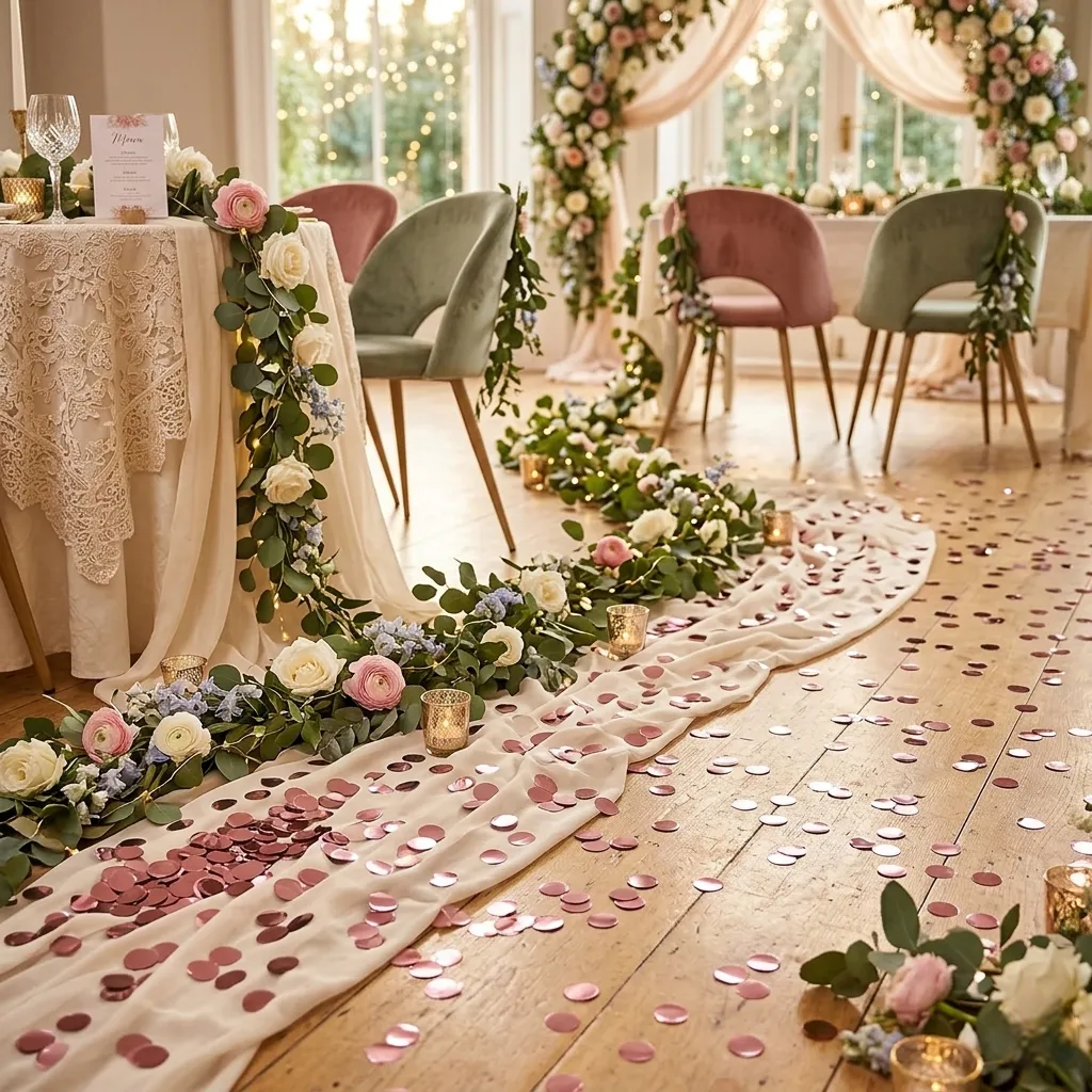 Confettis de Fête Roses Unique
