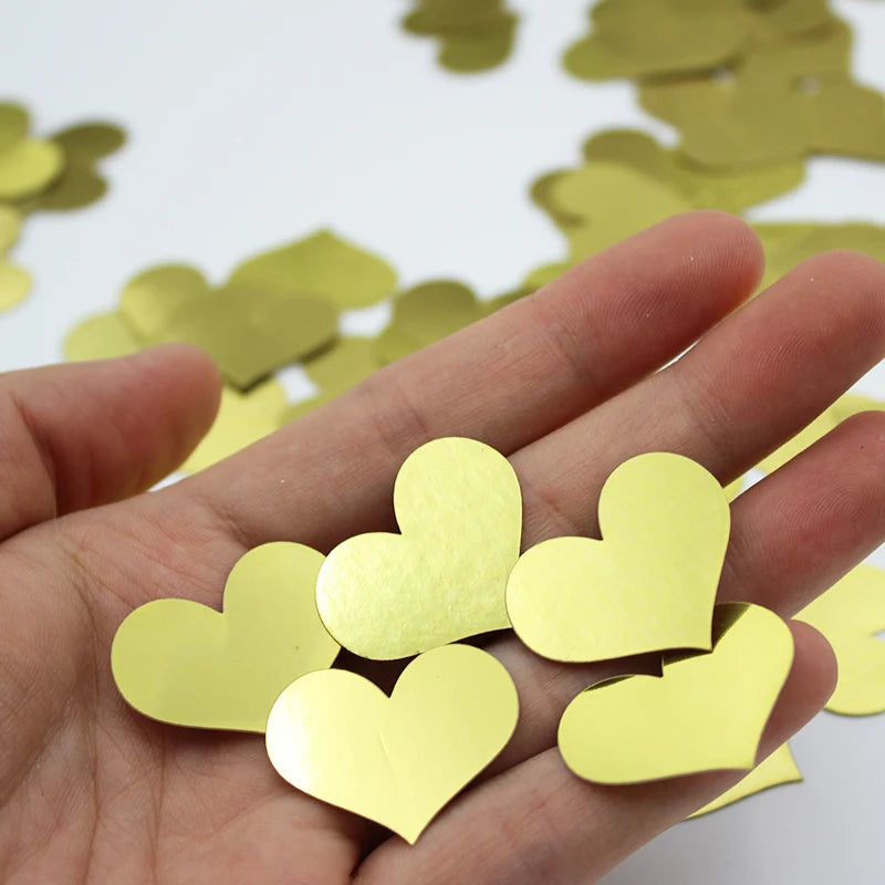 Confettis de Table Cœurs Dorés Unique