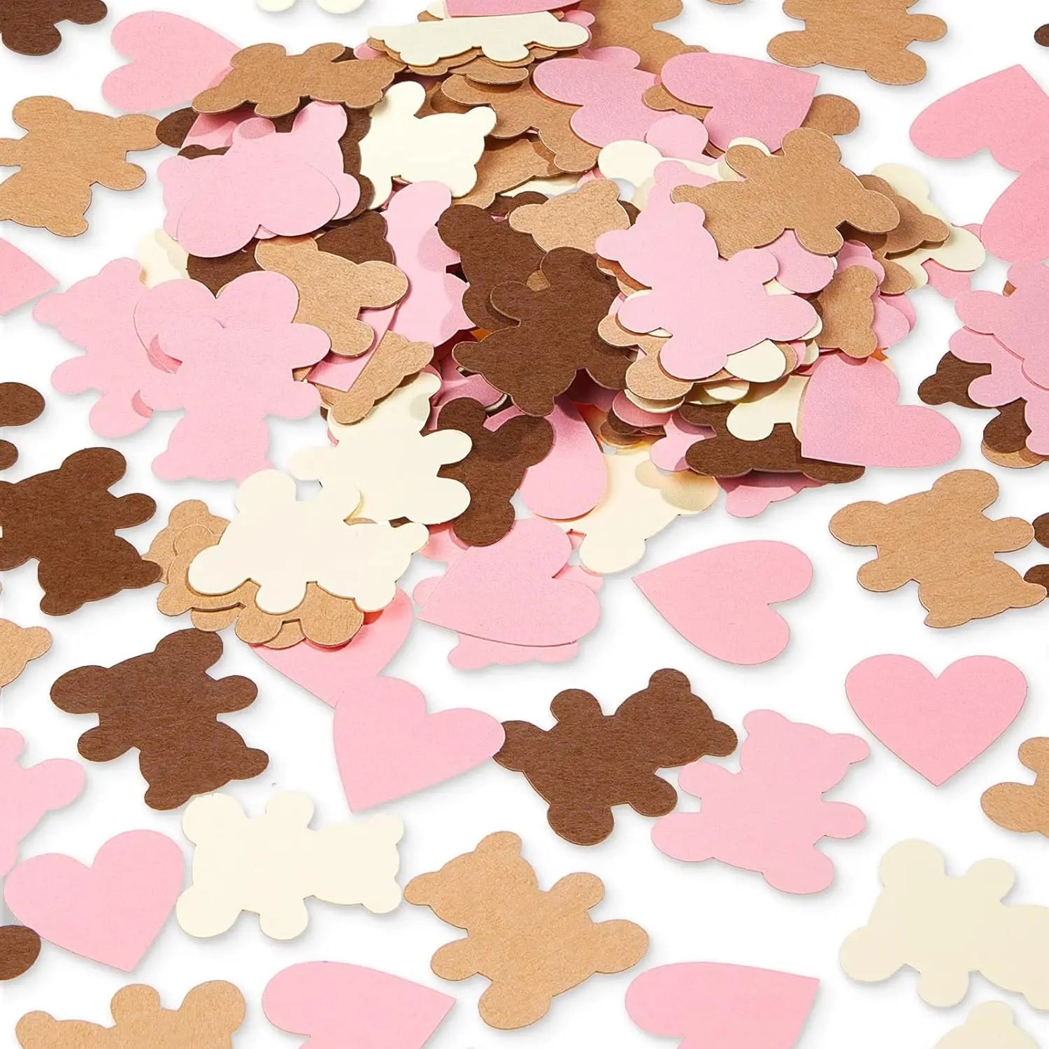 Confettis de Table Ourson Rose et Brun Kawai