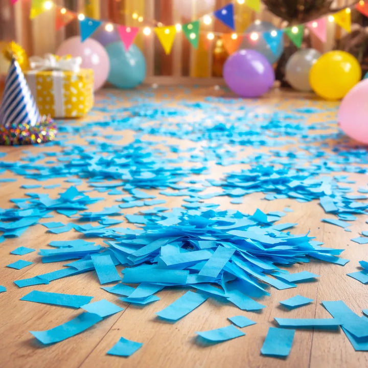 Confettis en Papier de Soie Bleu