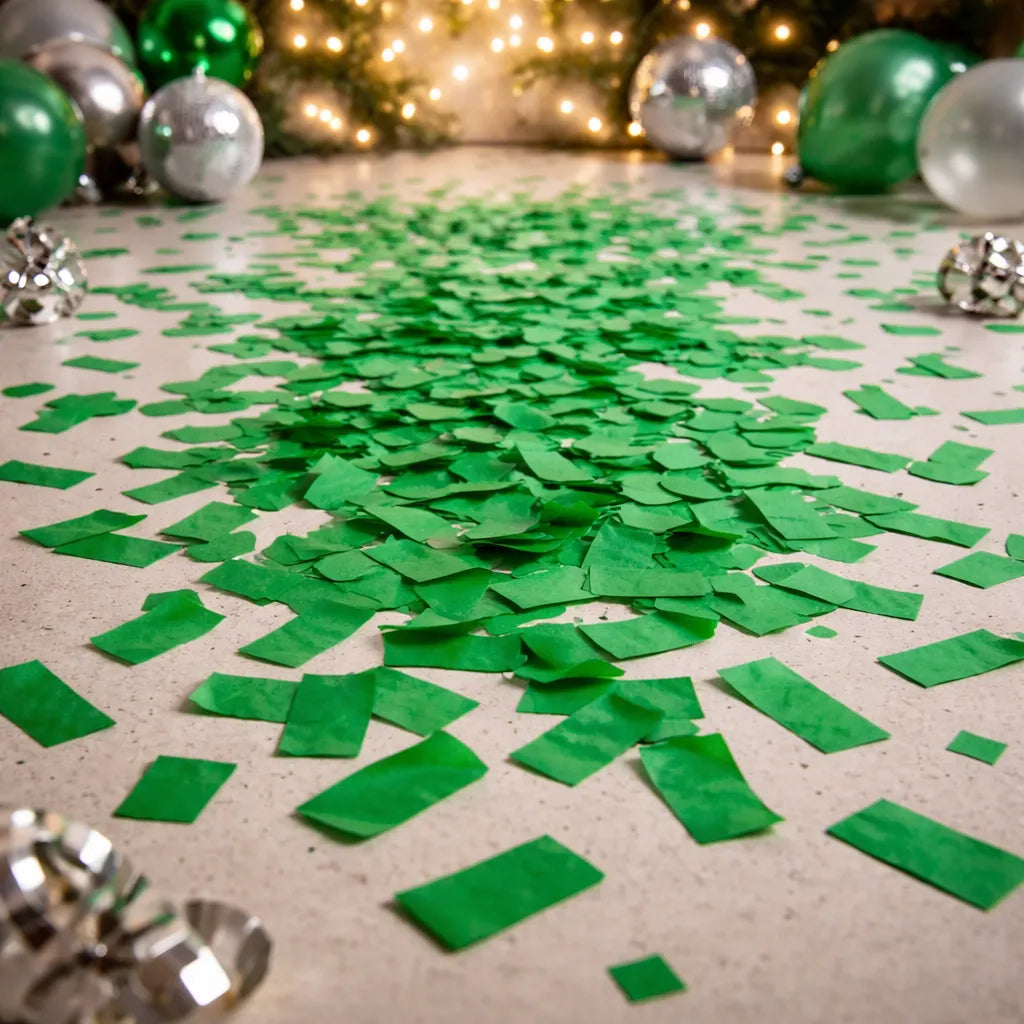 Confettis en Papier de Soie Vert Unique