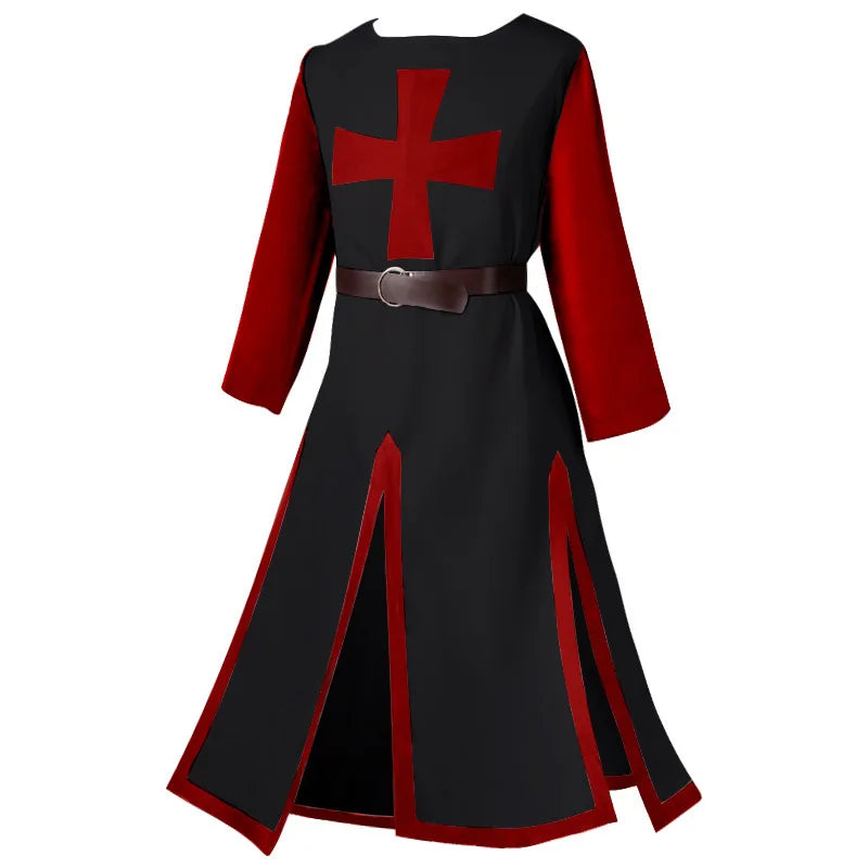 Costume Chevalier Templier Noir Stylé