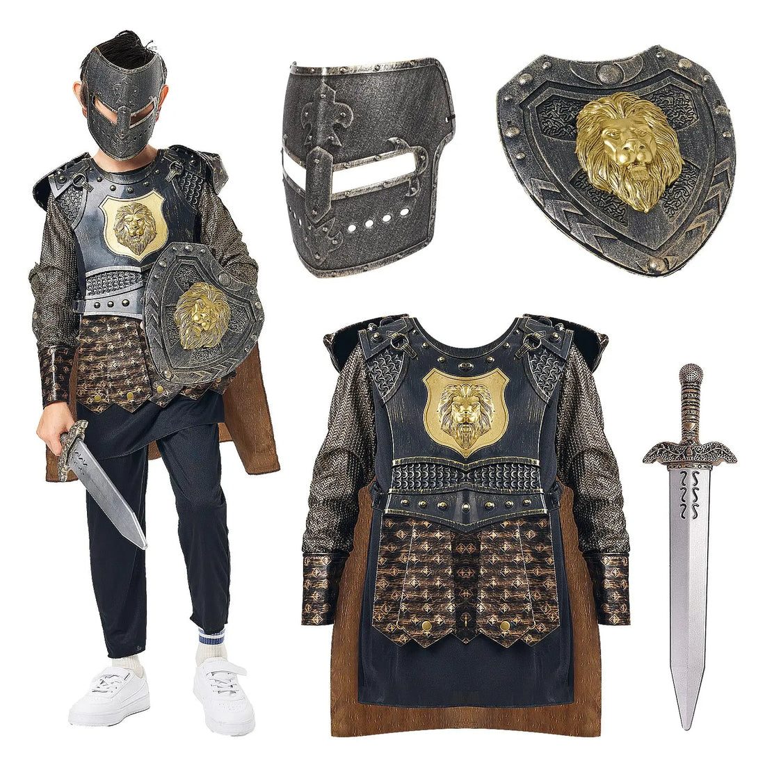 Costume Chevalier avec Armure Stylé