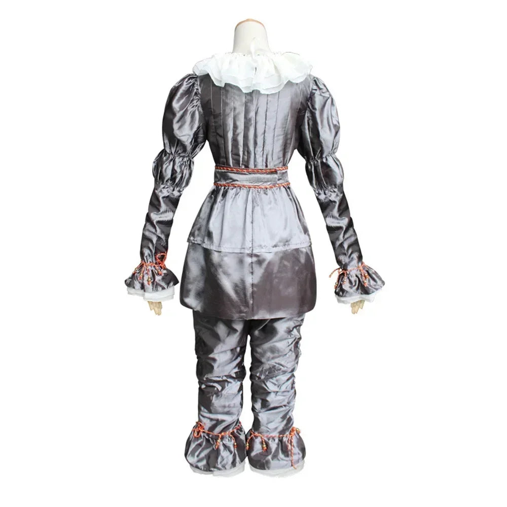 Costume Clown Enfant Argenté Rétro Dos